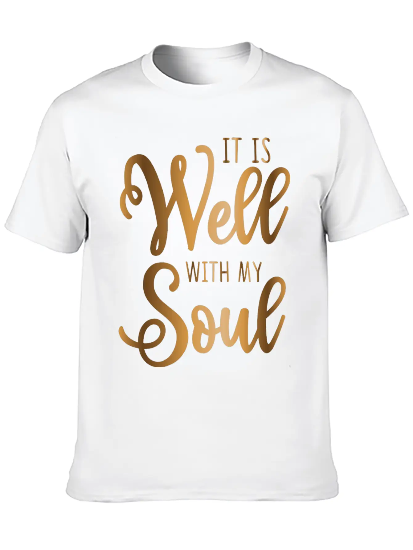 It Is Well With My Soul Breathable Soft Cotton T-Shirt – Timeless Casual Look