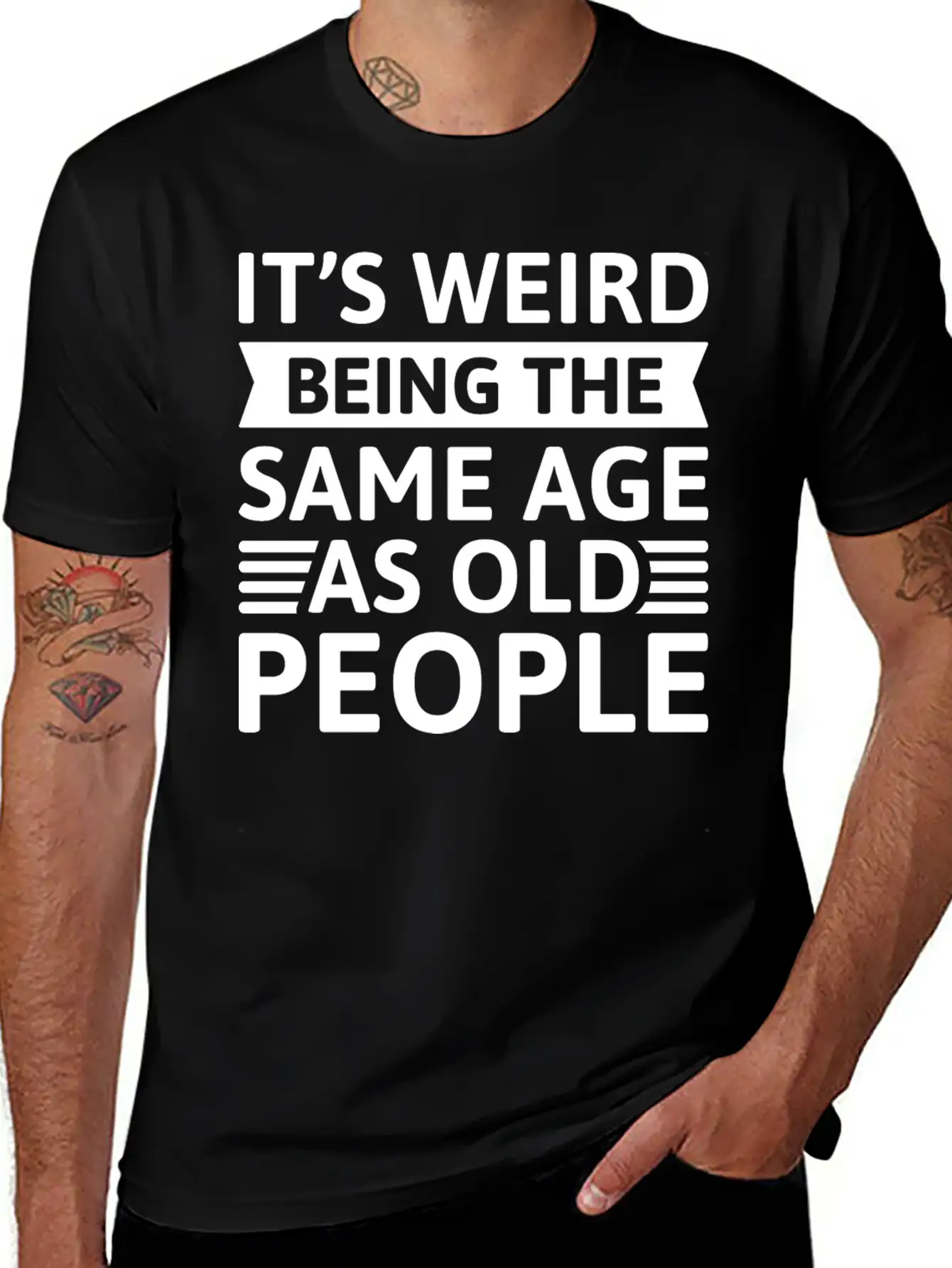 It’s Weird Being The Same Age As Old People Breathable Soft Cotton T-Shirt – Timeless Casual Look
