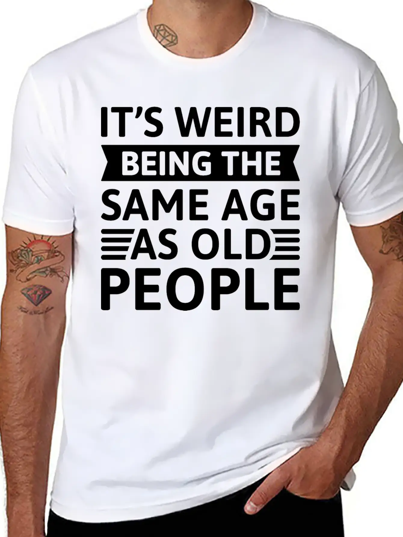 It’s Weird Being The Same Age As Old People Breathable Soft Cotton T-Shirt – Timeless Casual Look
