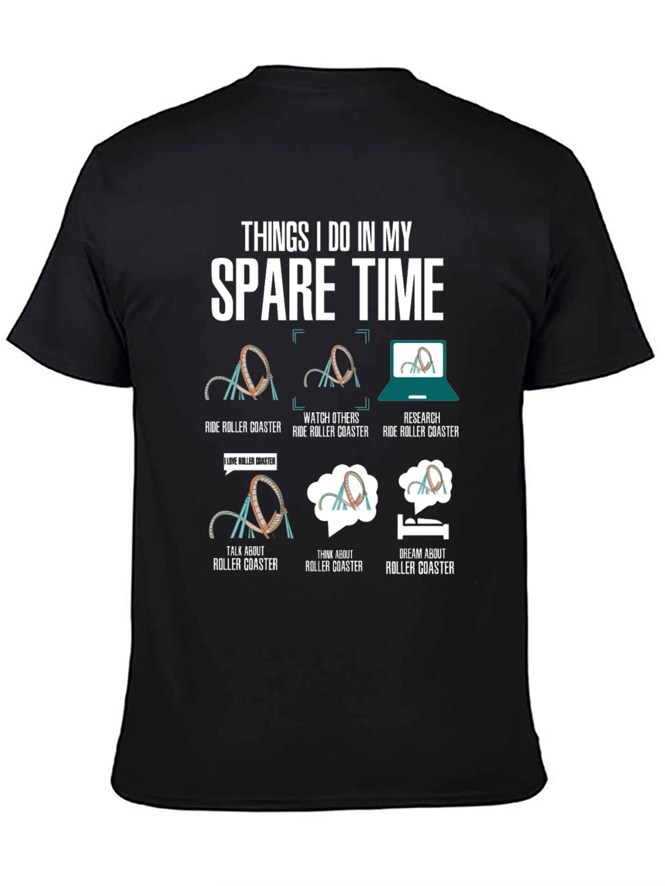 Roller Coaster Spare Time T-Shirt