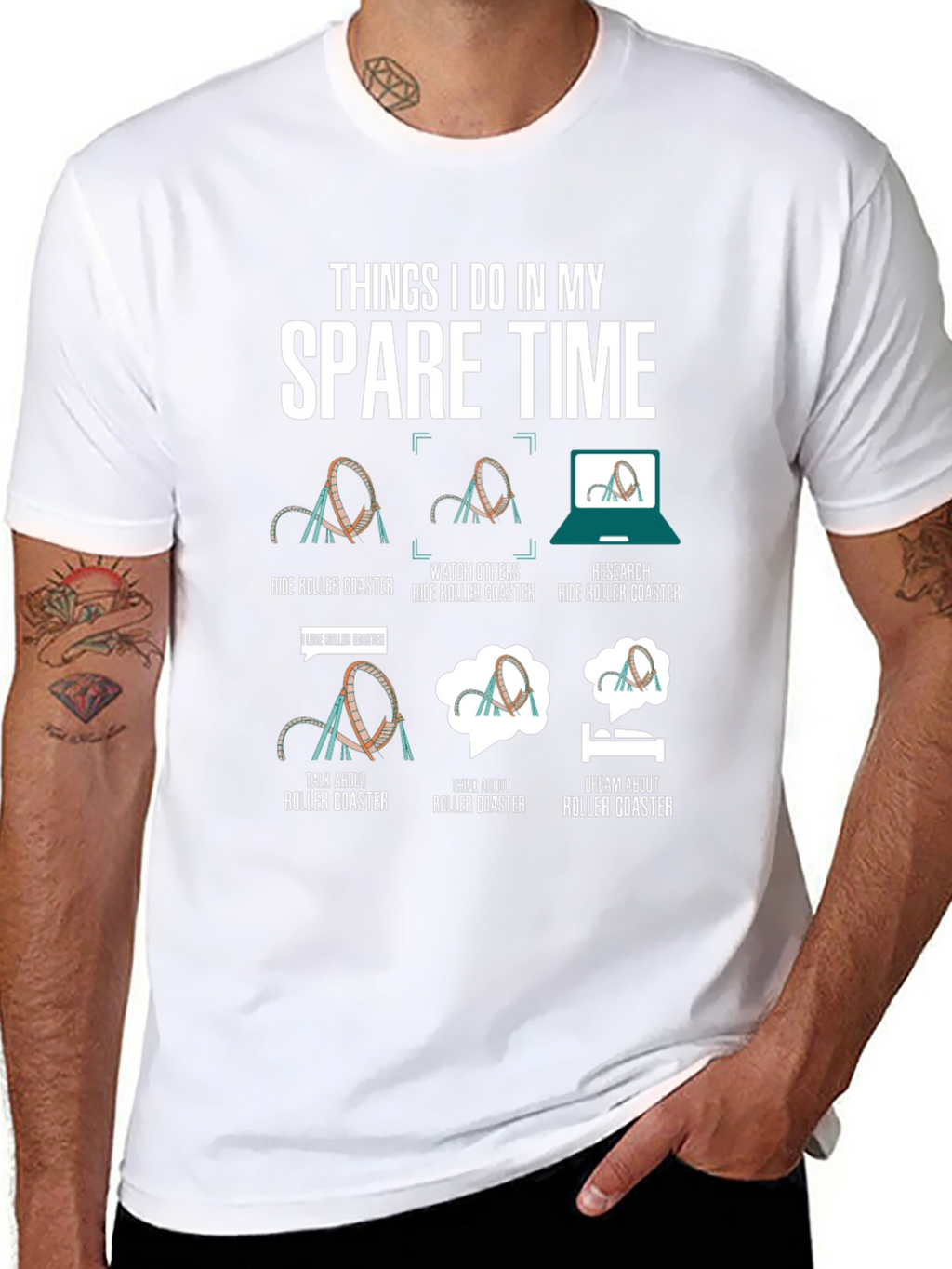 Roller Coaster Spare Time T-Shirt