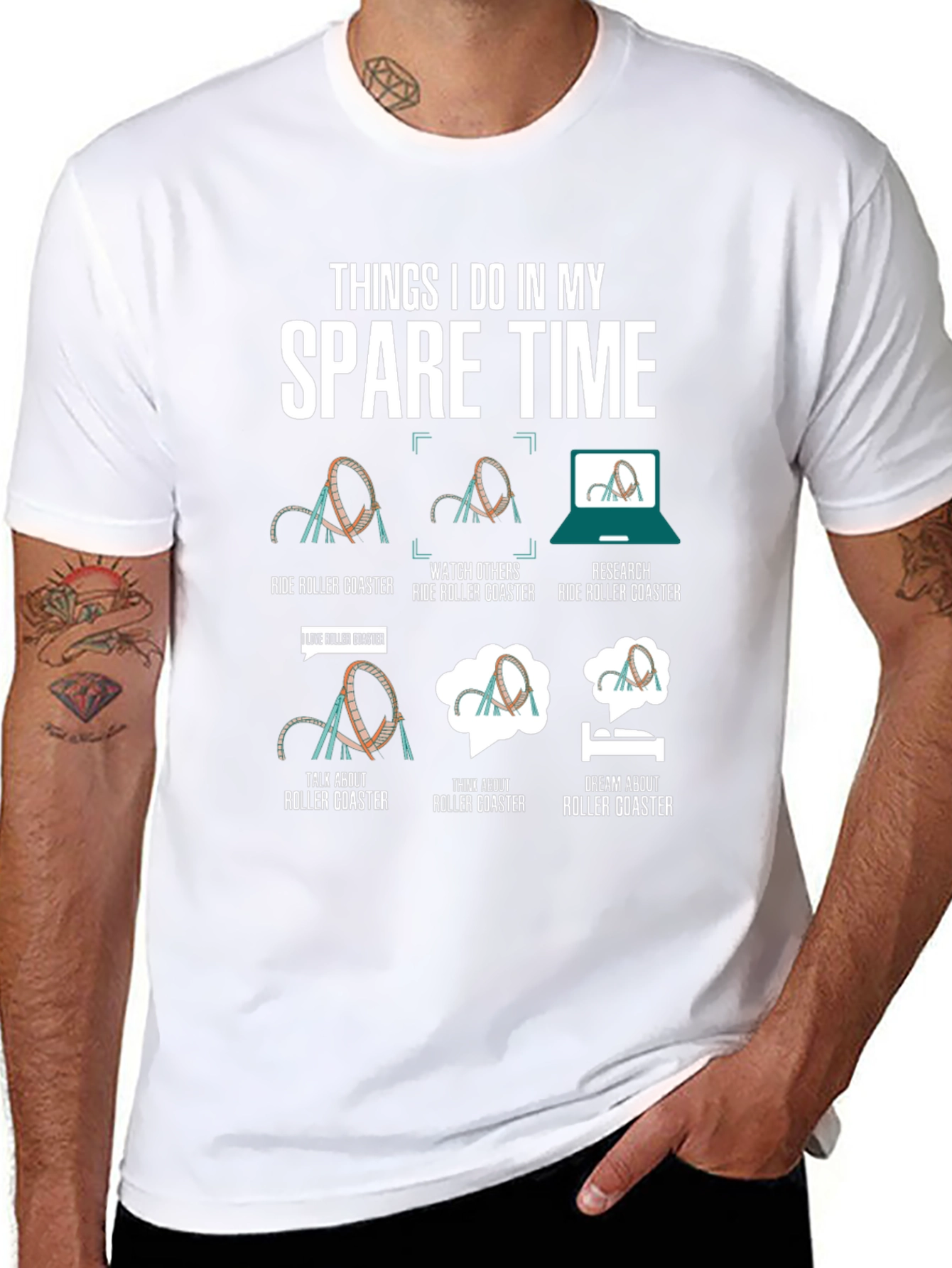 Roller Coaster Spare Time T-Shirt