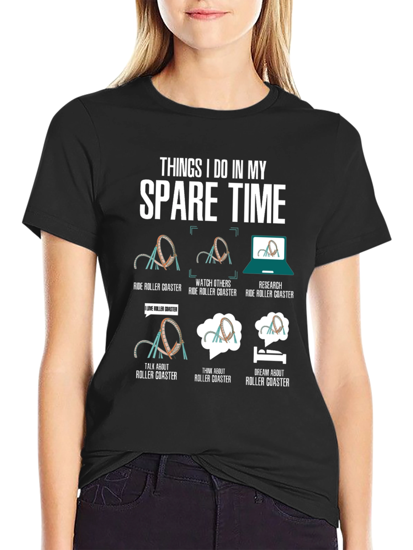 Roller Coaster Spare Time T-Shirt