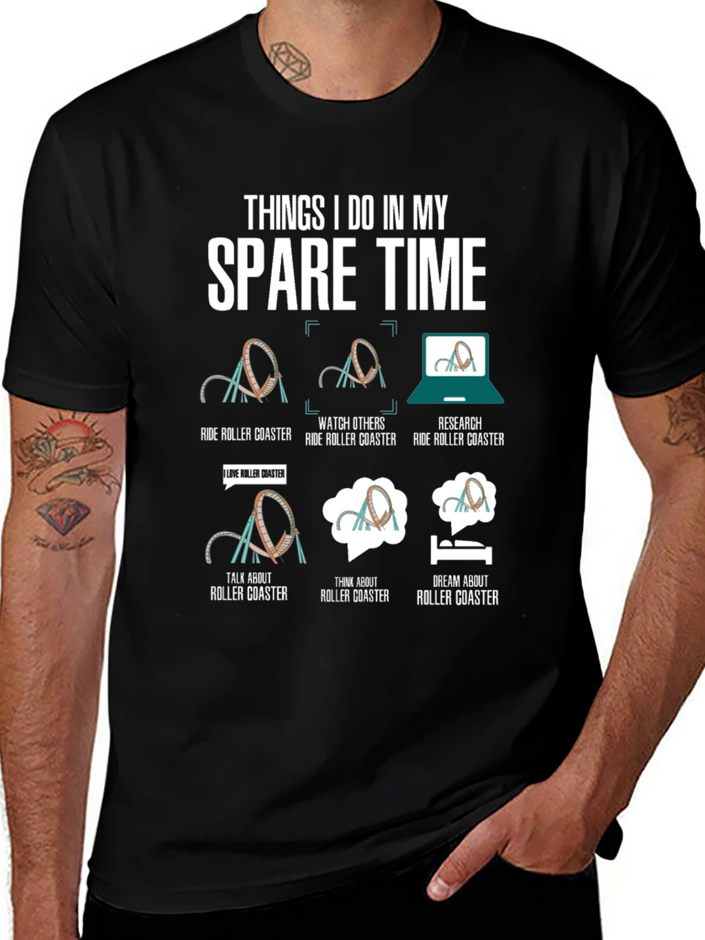 Roller Coaster Spare Time T-Shirt