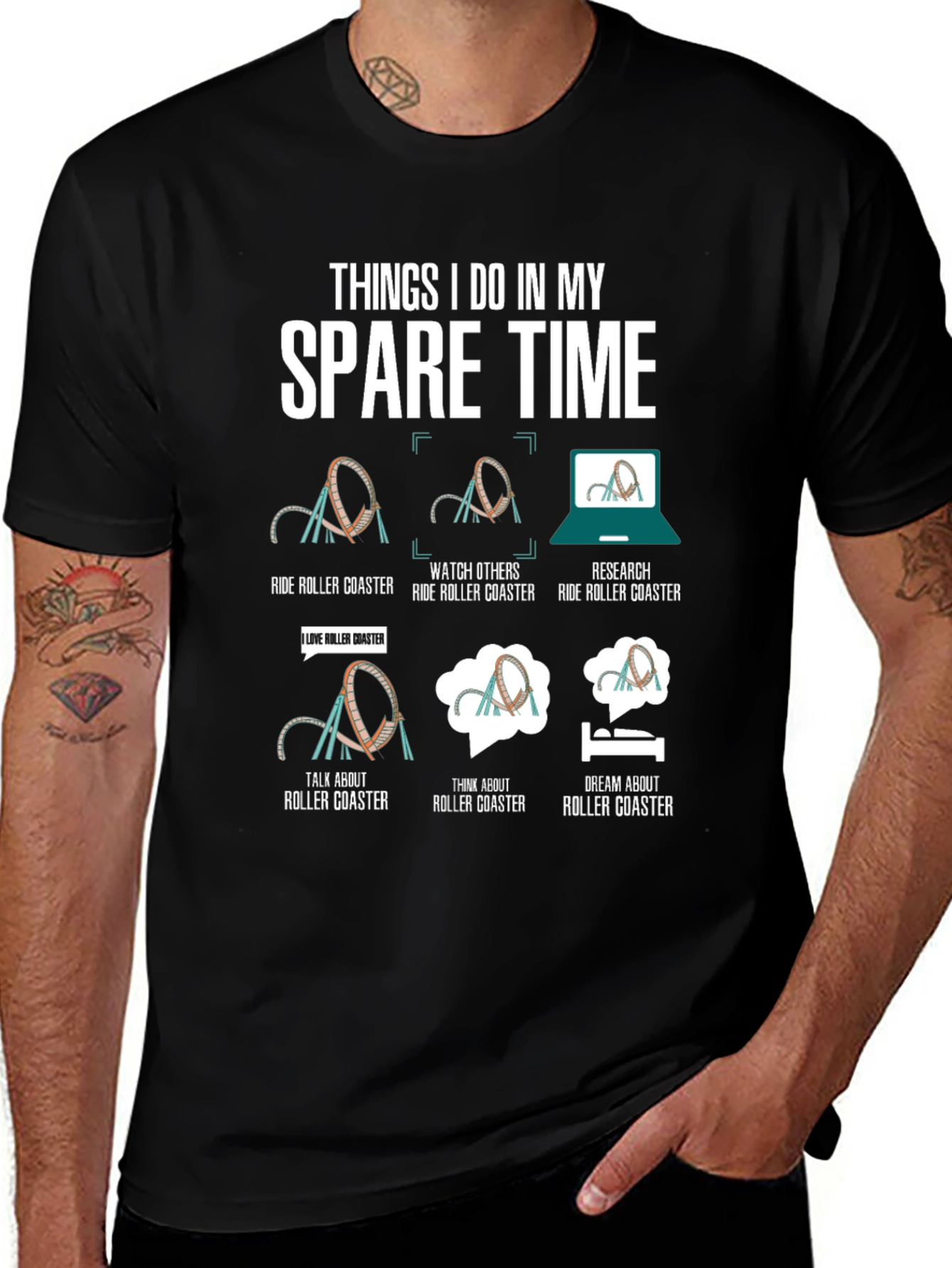 Roller Coaster Spare Time T-Shirt