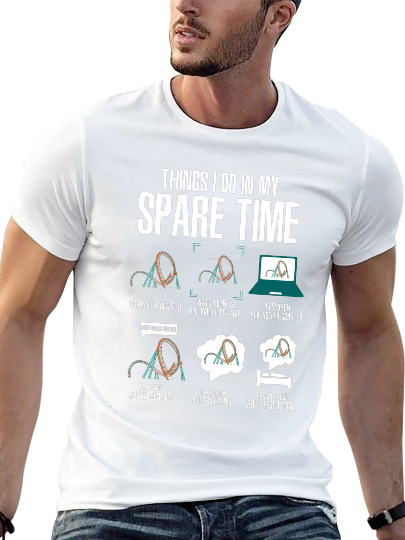 Roller Coaster Spare Time T-Shirt