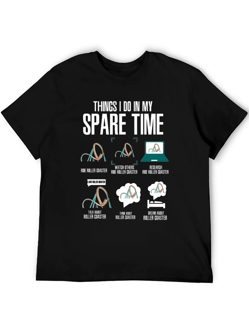 Roller Coaster Spare Time T-Shirt