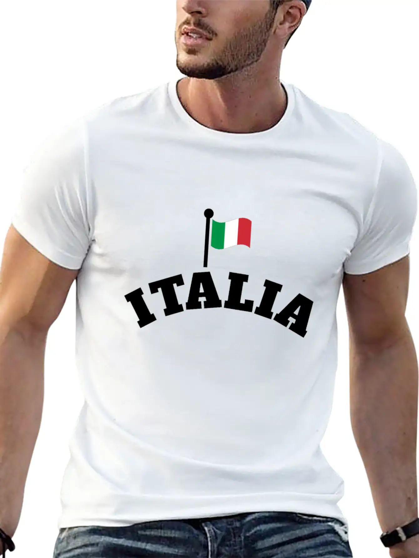 Italia | Italian Flag | Waving Flag Of Italy Breathable Graphic T-Shirt – Perfect For Casual Days