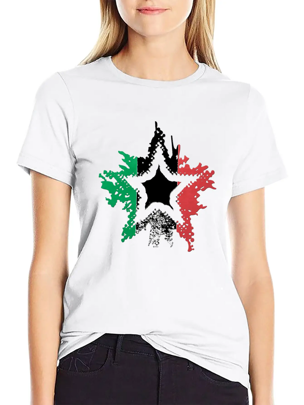 Italian Flag Star Breathable Graphic T-Shirt – Perfect For Casual Days