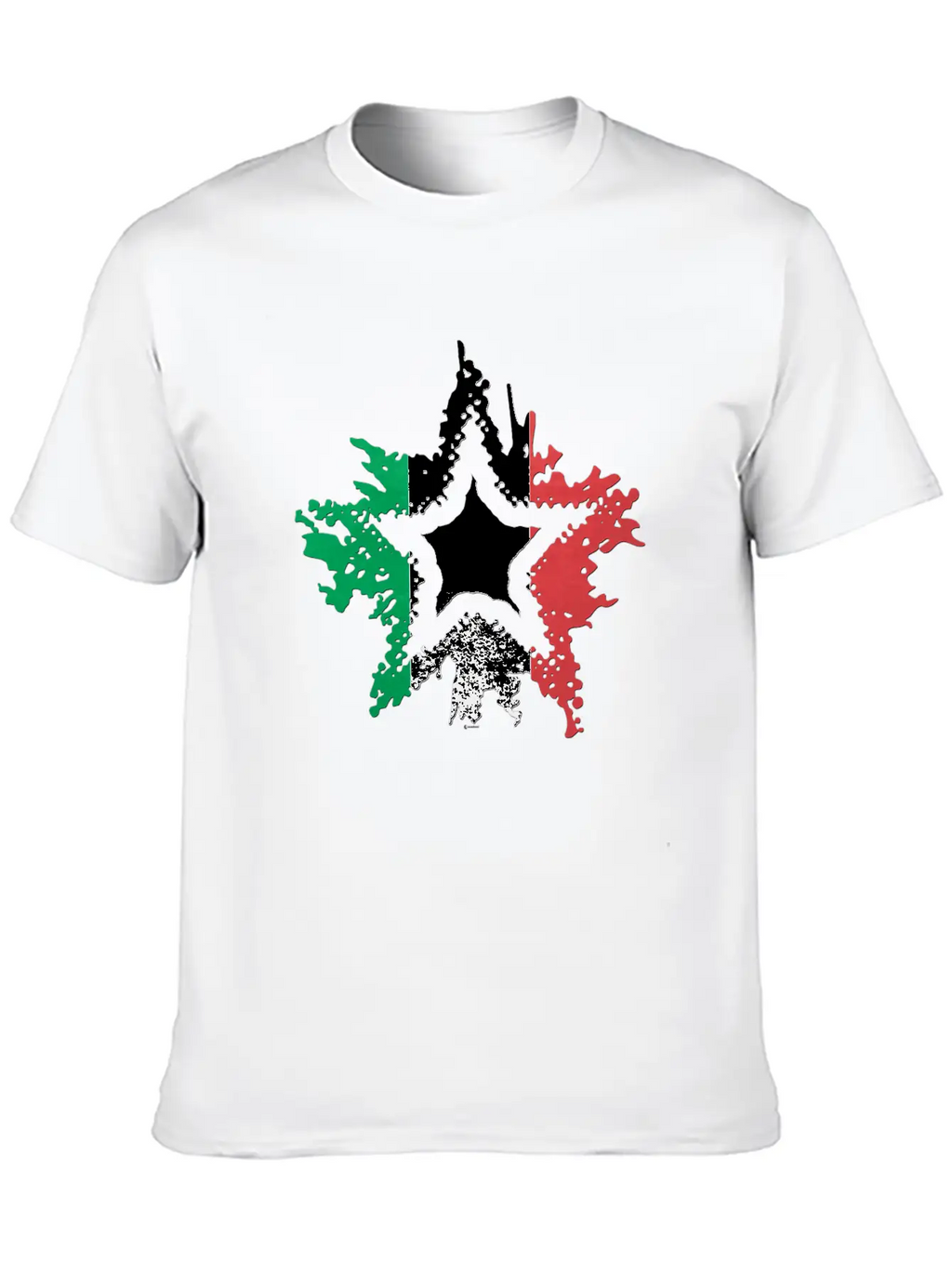 Italian Flag Star Breathable Graphic T-Shirt – Perfect For Casual Days