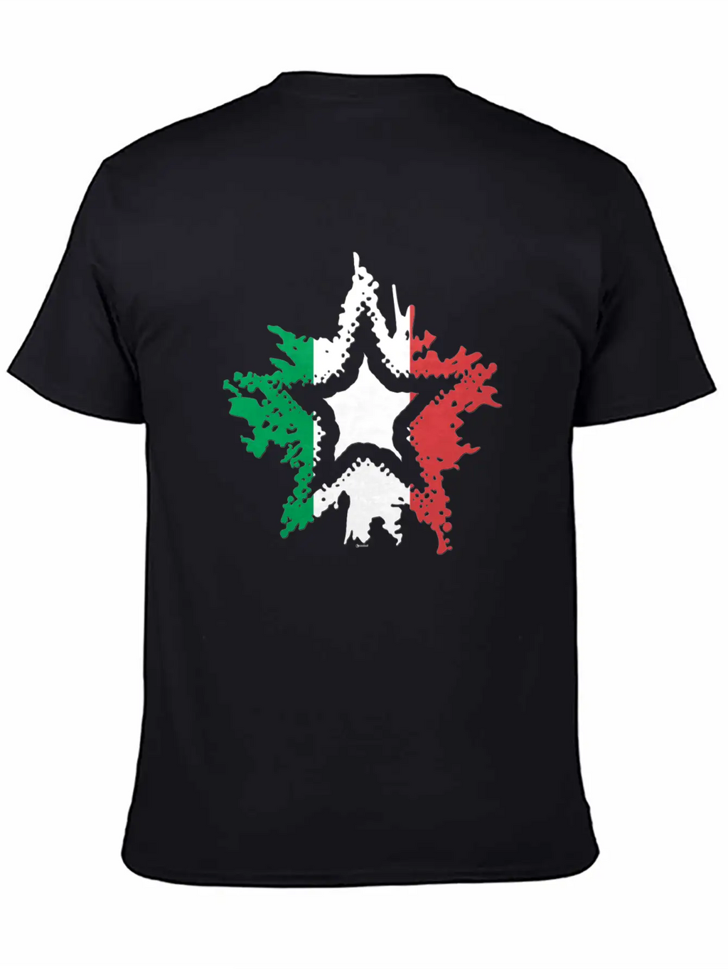 Italian Flag Star Breathable Graphic T-Shirt – Perfect For Casual Days