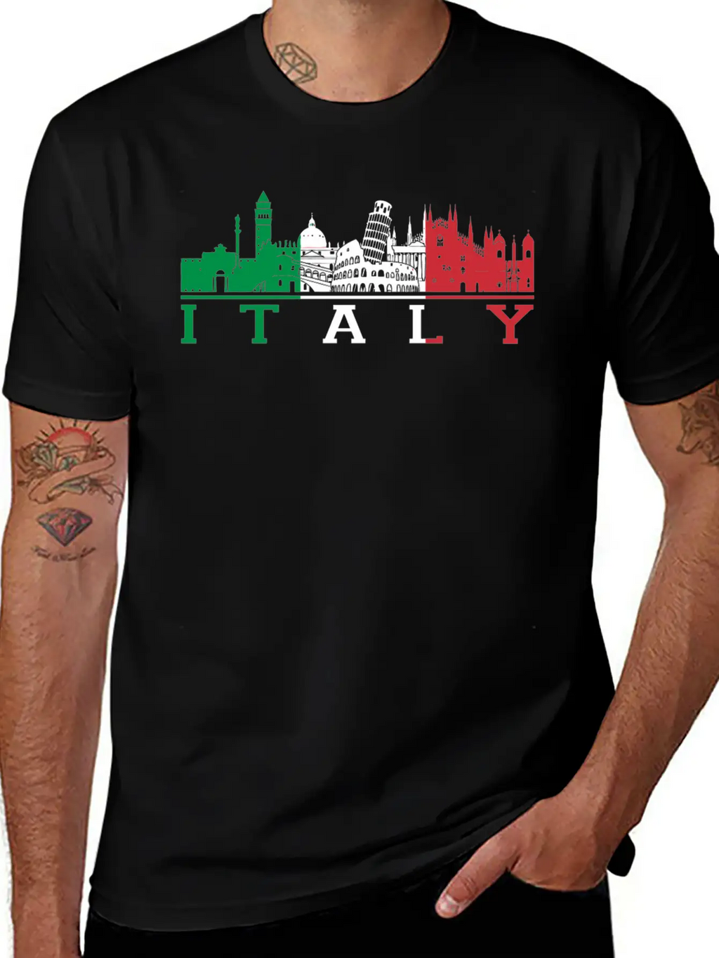 Italian - Italian - I Love Italy Basic Graphic T-Shirt – Daily Comfort In Soft Cotton