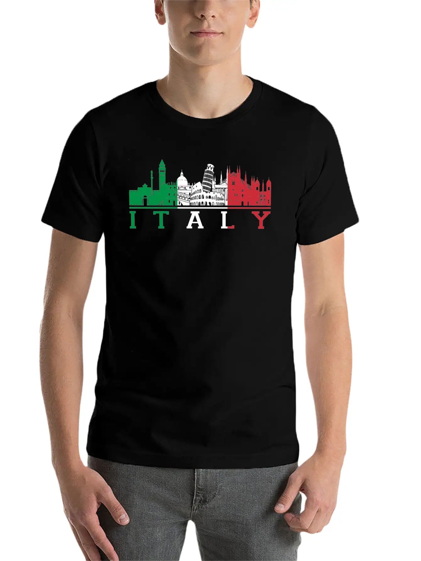 Italian - Italian - I Love Italy Basic Graphic T-Shirt – Daily Comfort In Soft Cotton