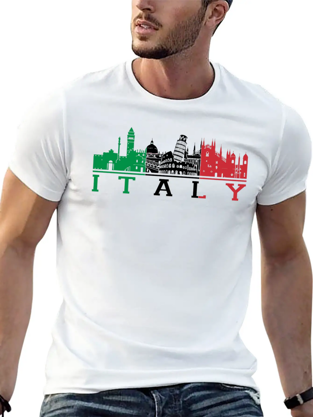 Italian - Italian - I Love Italy Basic Graphic T-Shirt – Daily Comfort In Soft Cotton