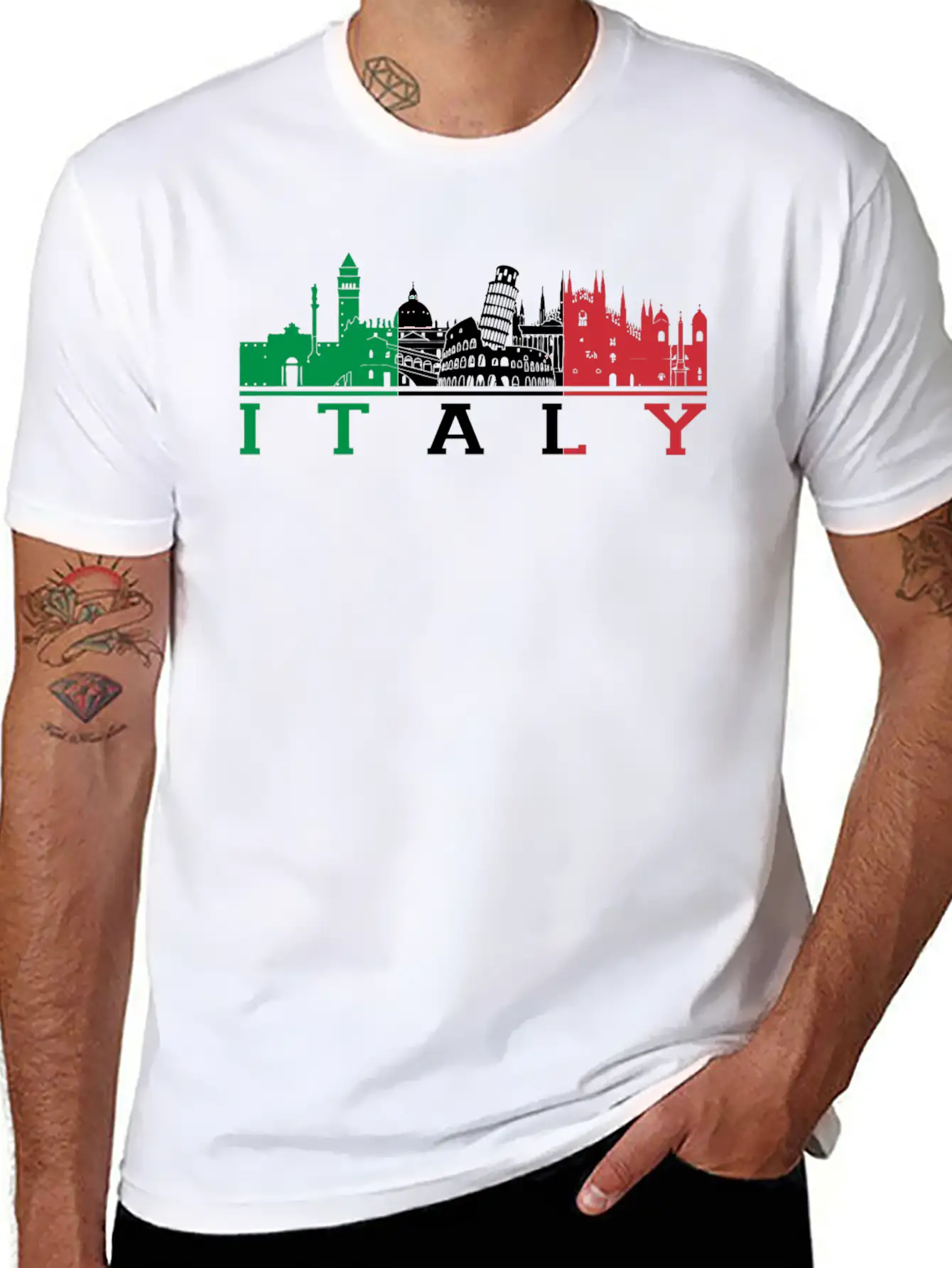Italian - Italian - I Love Italy Basic Graphic T-Shirt – Daily Comfort In Soft Cotton