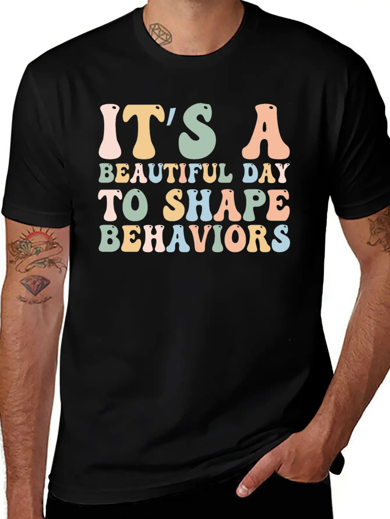 It's A Beautiful Day To Shape Behaviors,Fun Tee Essential Cotton Tee For Daily Outfits – Unisex Style