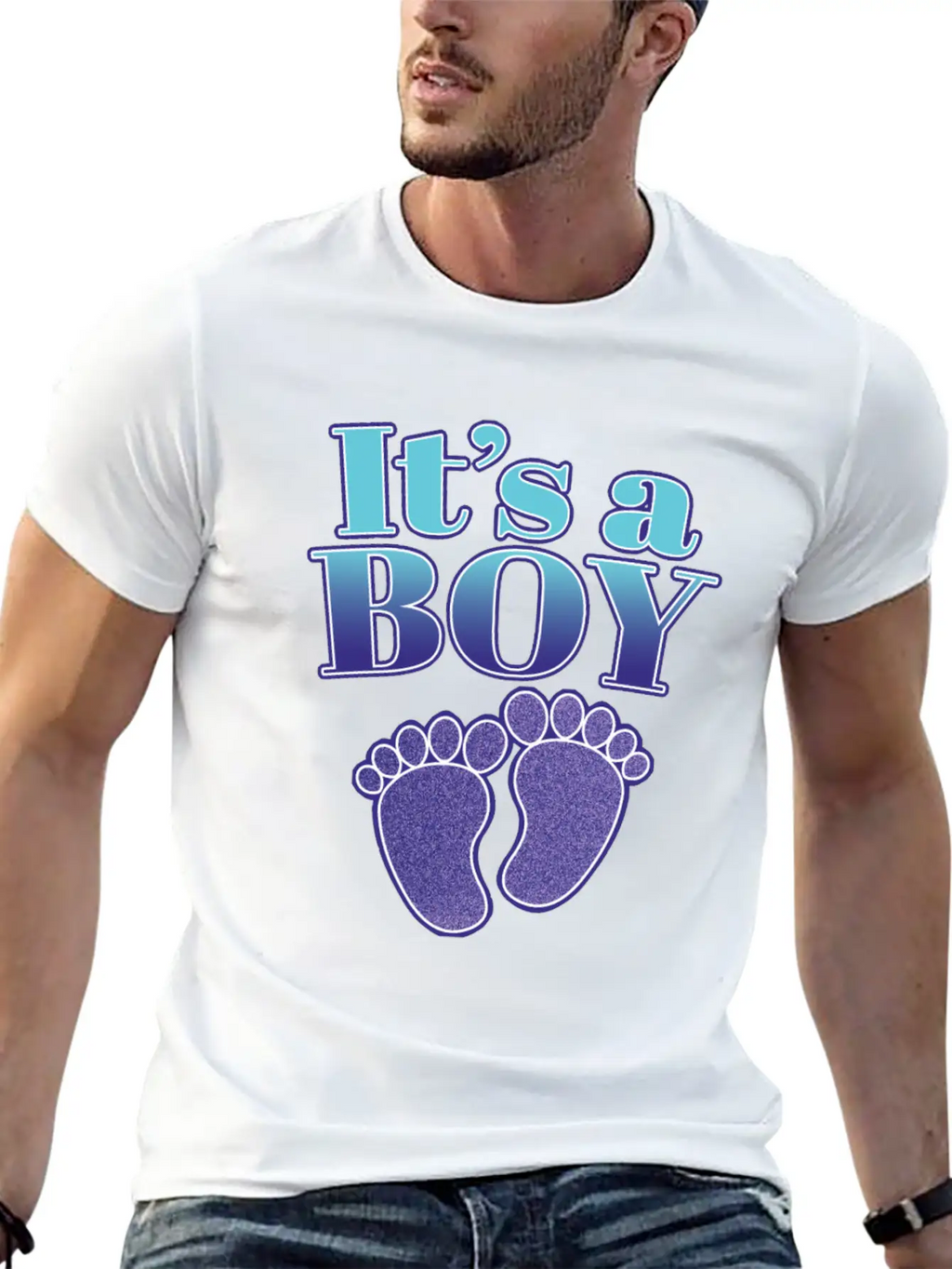 It's A Boy - Cute Gender Reveal Baby Shower Gift Timeless Short Sleeve Tee – Comfy And Minimalist Design