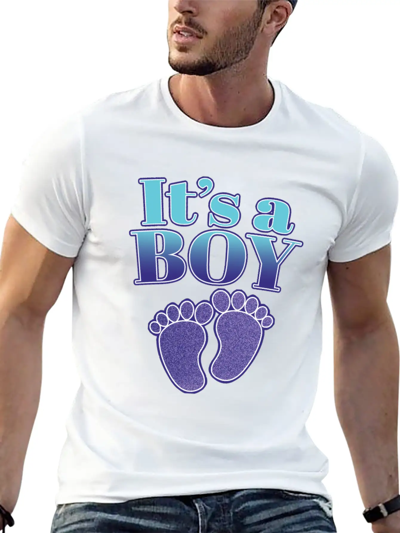 It's A Boy - Cute Gender Reveal Baby Shower Gift Timeless Short Sleeve Tee – Comfy And Minimalist Design