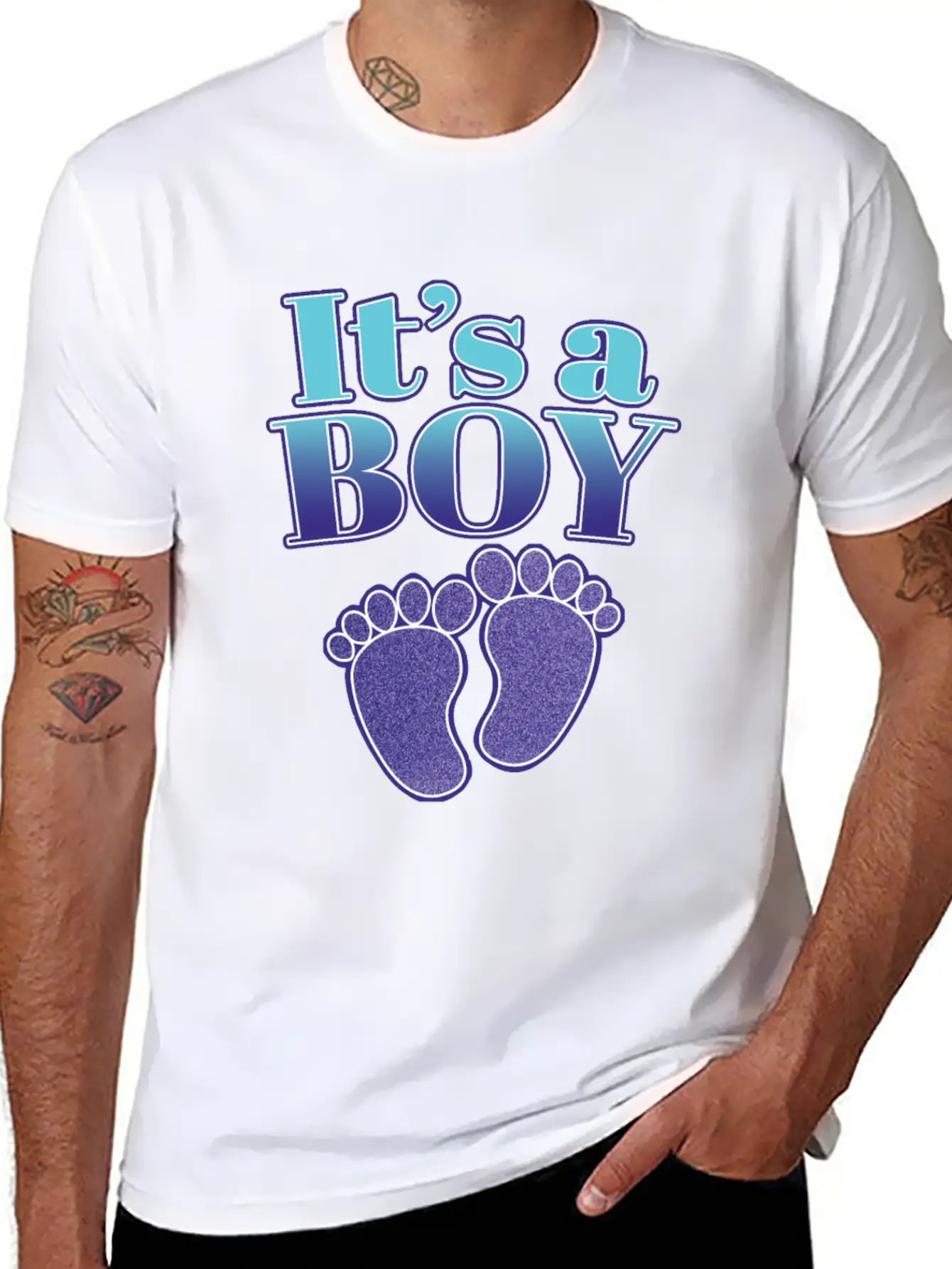 It's A Boy - Cute Gender Reveal Baby Shower Gift Timeless Short Sleeve Tee – Comfy And Minimalist Design