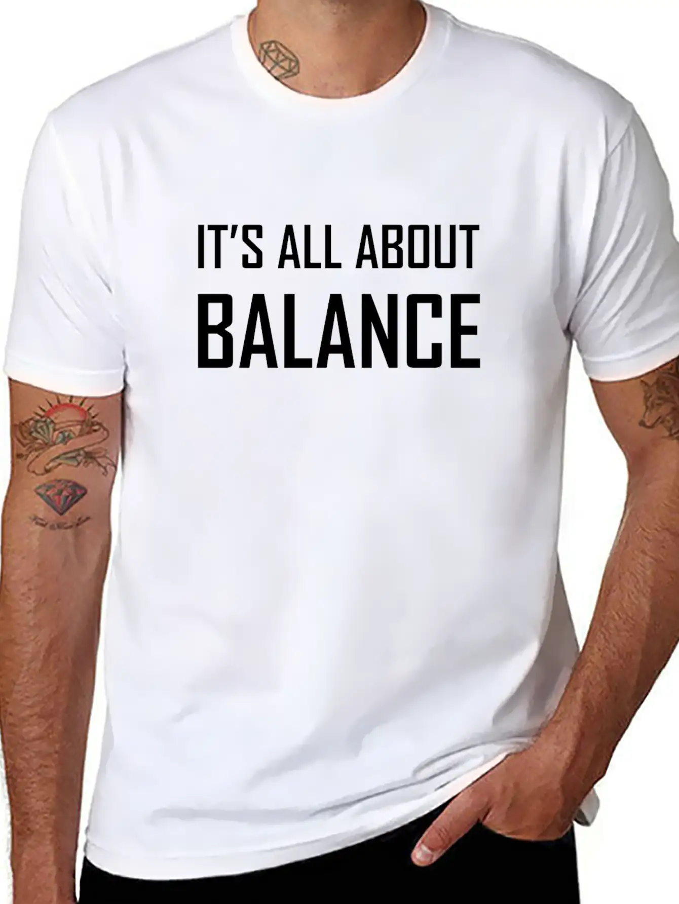 It's All About Balance Classic Cotton Tee – Unisex Comfort For Any Season