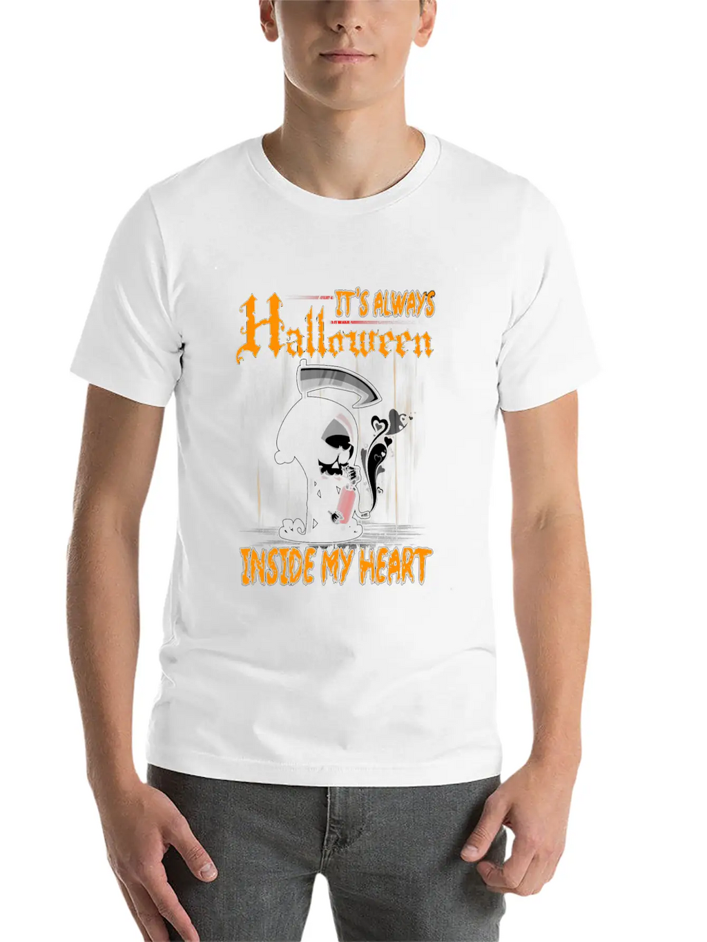 It's Always Halloween Inside My Heart Love Gift Classic Cotton Tee – Unisex Comfort For Any Season