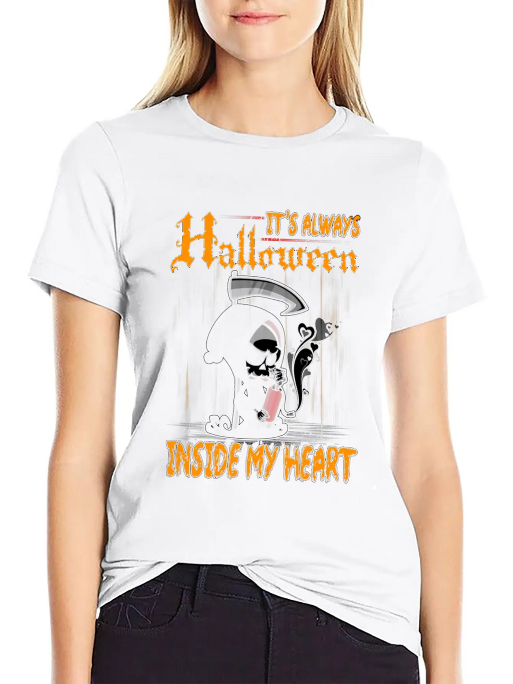 It's Always Halloween Inside My Heart Love Gift Classic Cotton Tee – Unisex Comfort For Any Season