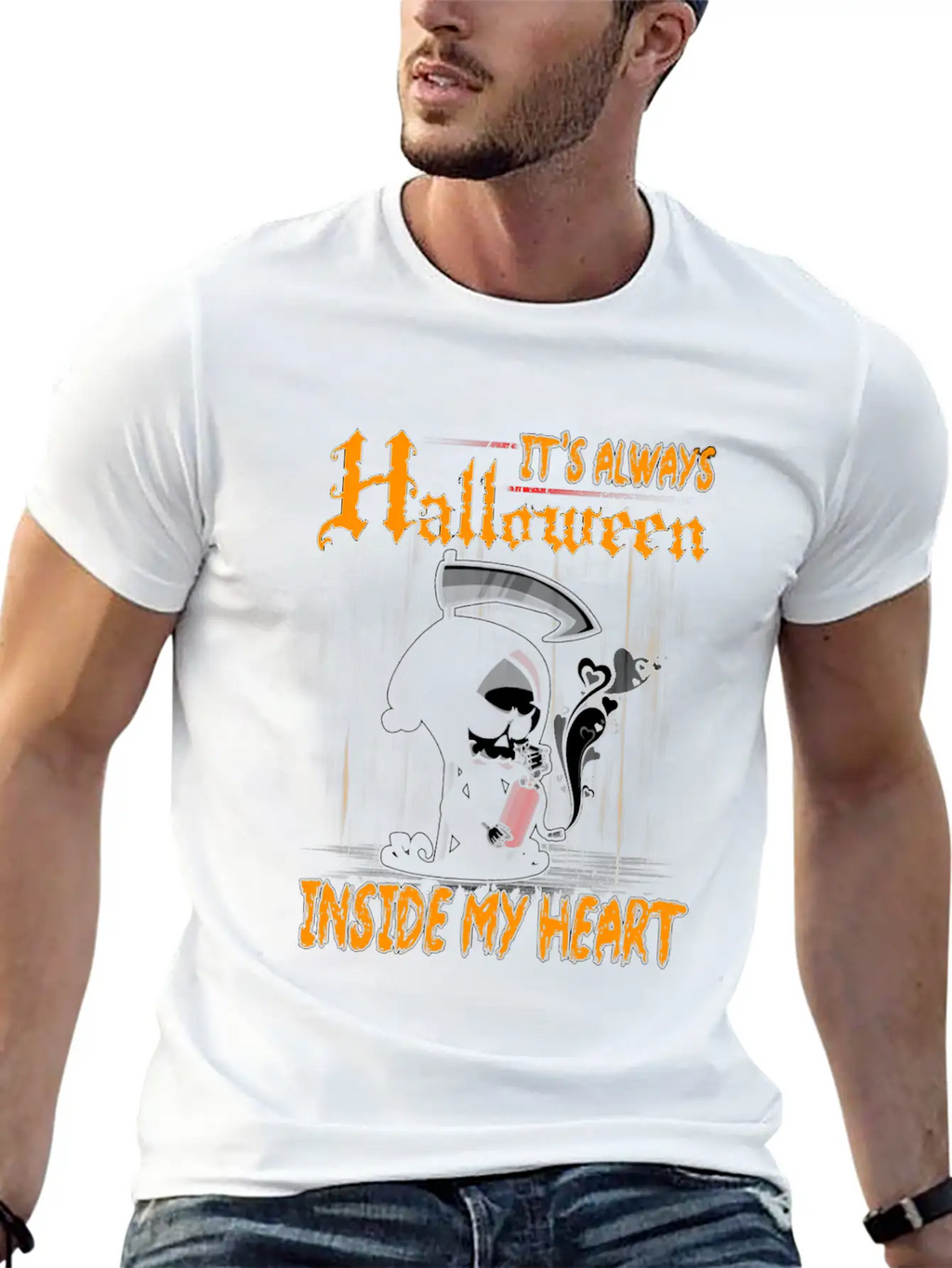 It's Always Halloween Inside My Heart Love Gift Classic Cotton Tee – Unisex Comfort For Any Season
