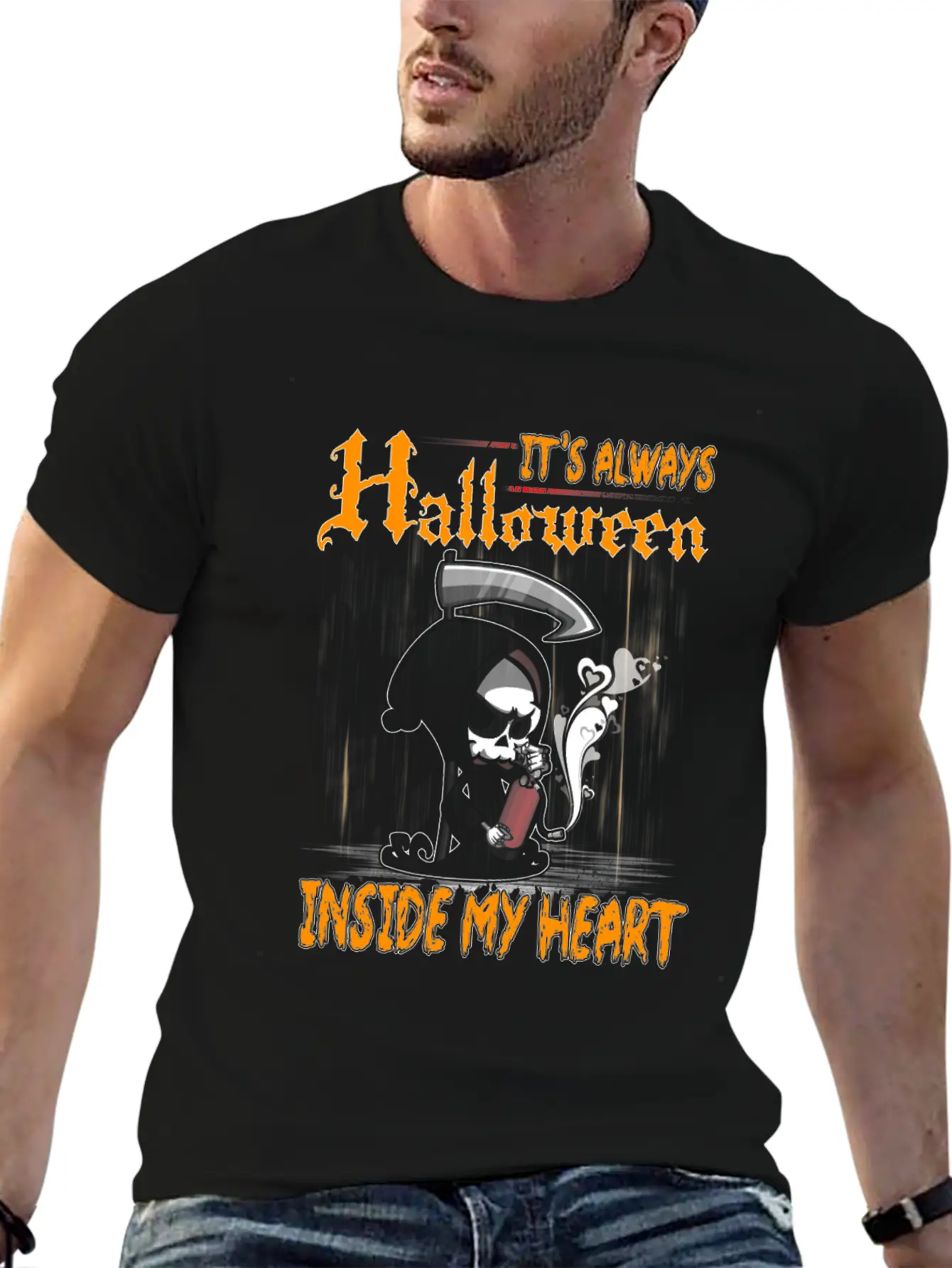 It's Always Halloween Inside My Heart Love Gift Classic Cotton Tee – Unisex Comfort For Any Season