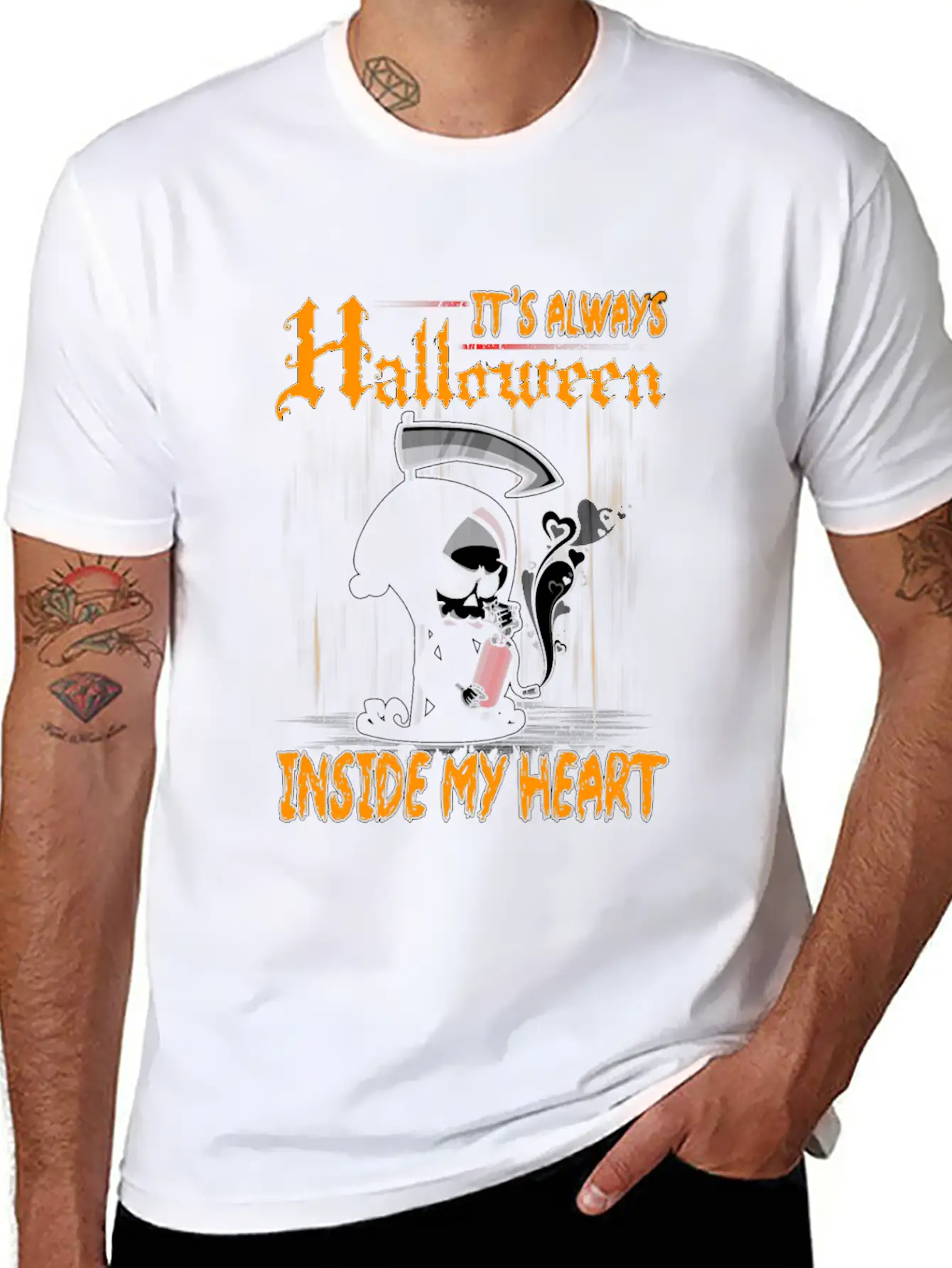 It's Always Halloween Inside My Heart Love Gift Classic Cotton Tee – Unisex Comfort For Any Season