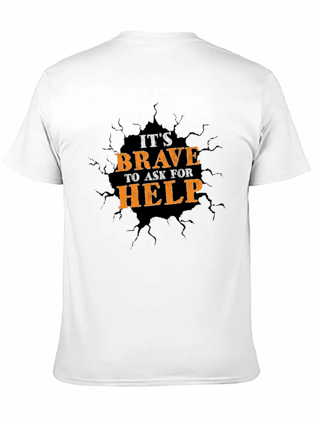 Its Brave To Ask For Help Motivational Breathable Soft Cotton T-Shirt – Timeless Casual Look