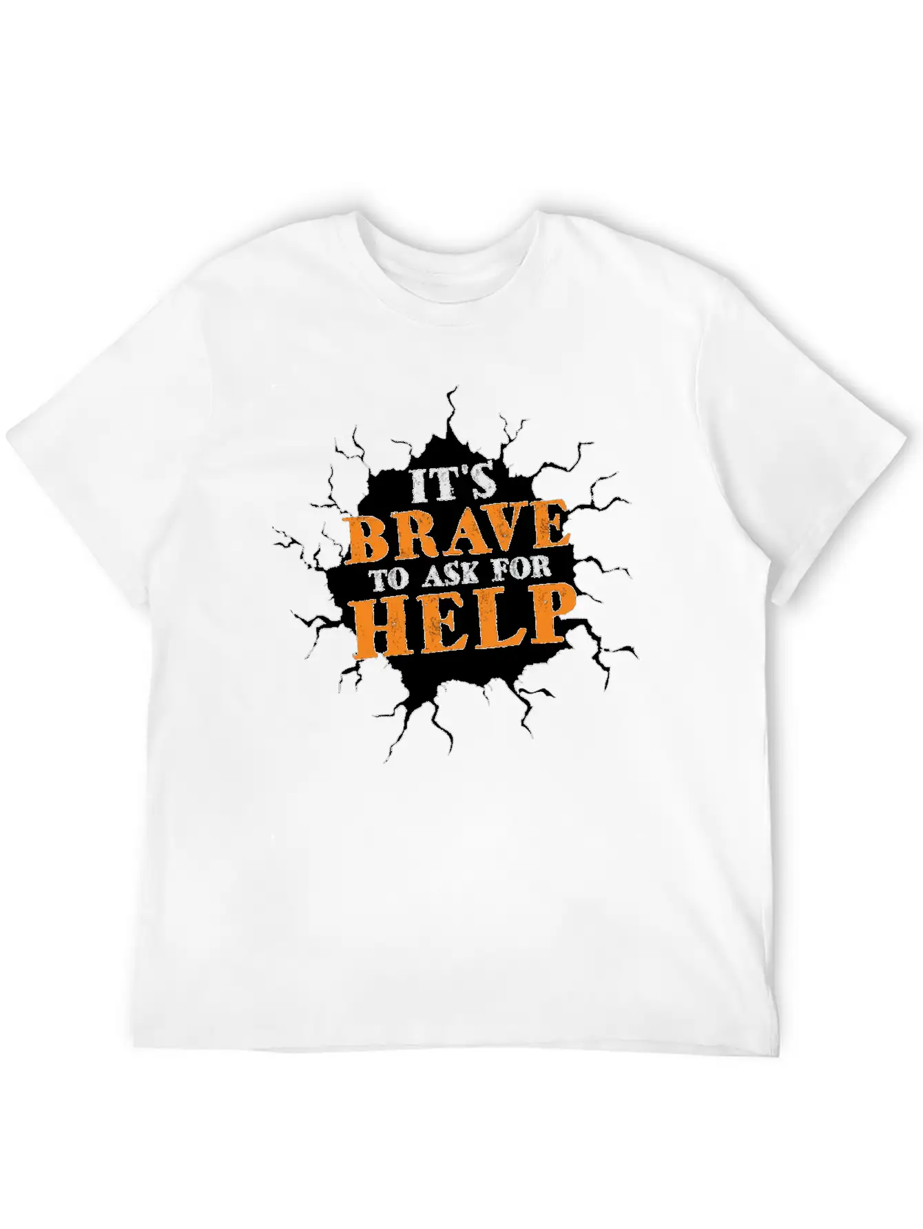 Its Brave To Ask For Help Motivational Breathable Soft Cotton T-Shirt – Timeless Casual Look