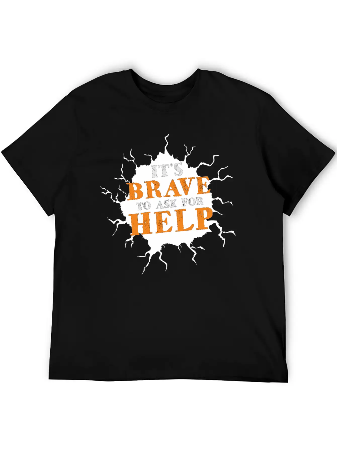 Its Brave To Ask For Help Motivational Breathable Soft Cotton T-Shirt – Timeless Casual Look
