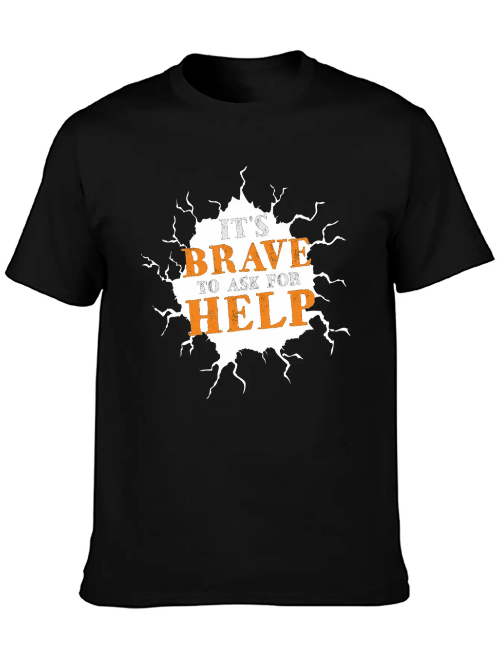Its Brave To Ask For Help Motivational Breathable Soft Cotton T-Shirt – Timeless Casual Look