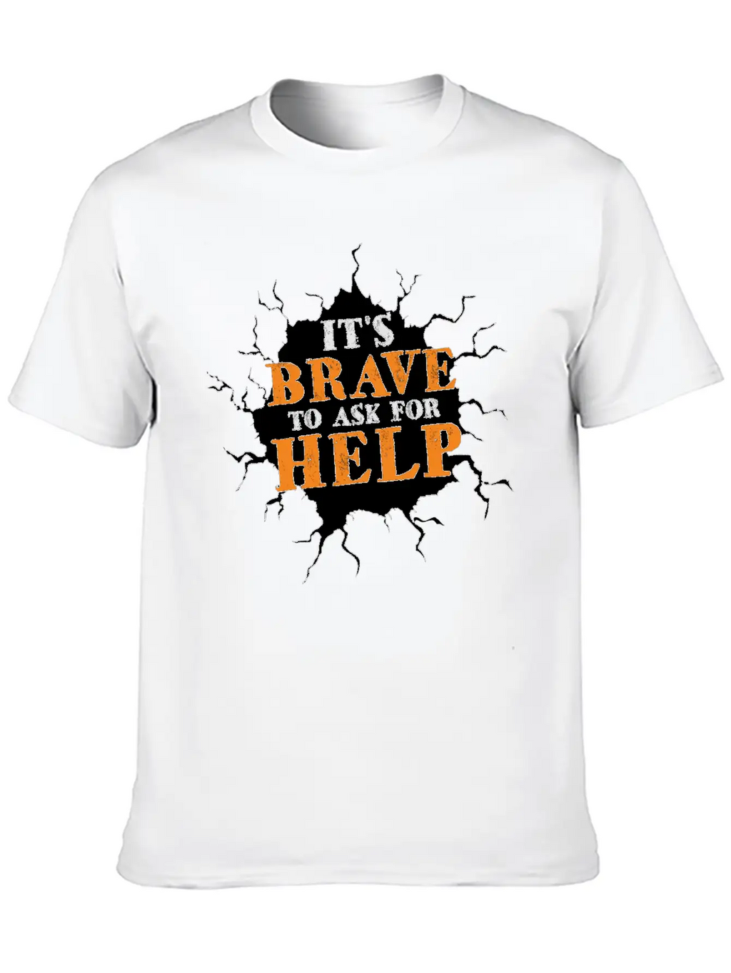 Its Brave To Ask For Help Motivational Breathable Soft Cotton T-Shirt – Timeless Casual Look