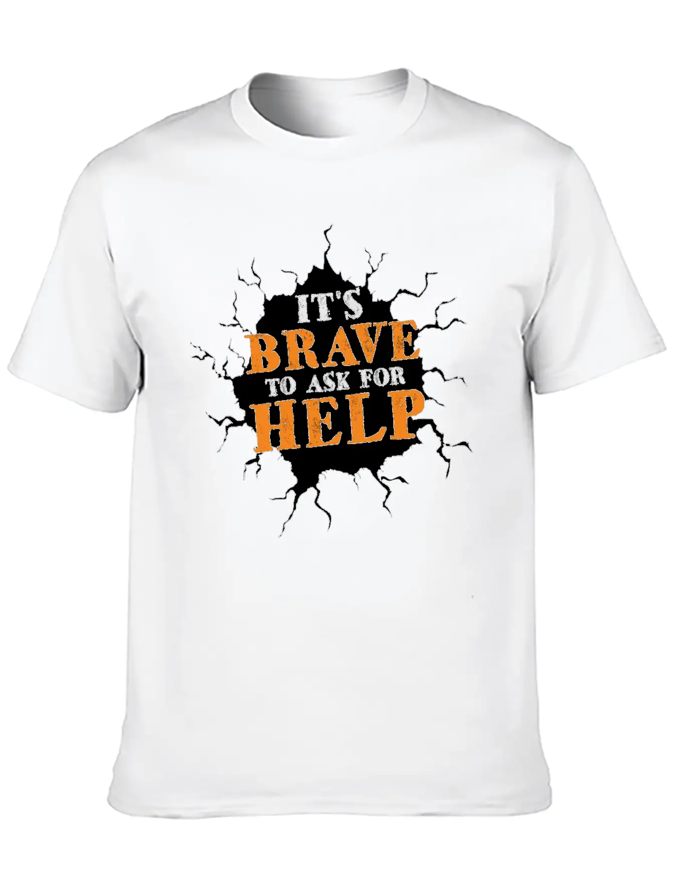 Its Brave To Ask For Help Motivational Breathable Soft Cotton T-Shirt – Timeless Casual Look