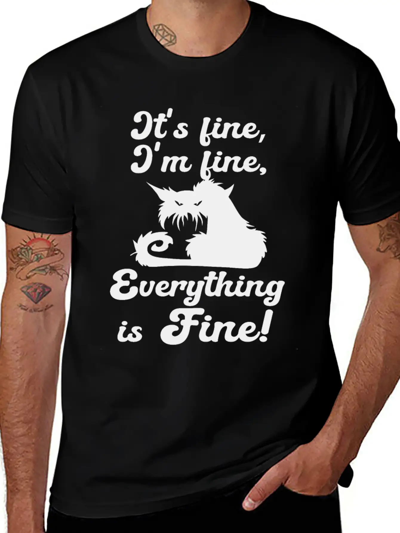 It's Fine, I'm Fine, Everything Is Fine Sarcastic Classic Cotton Tee – Unisex Comfort For Any Season