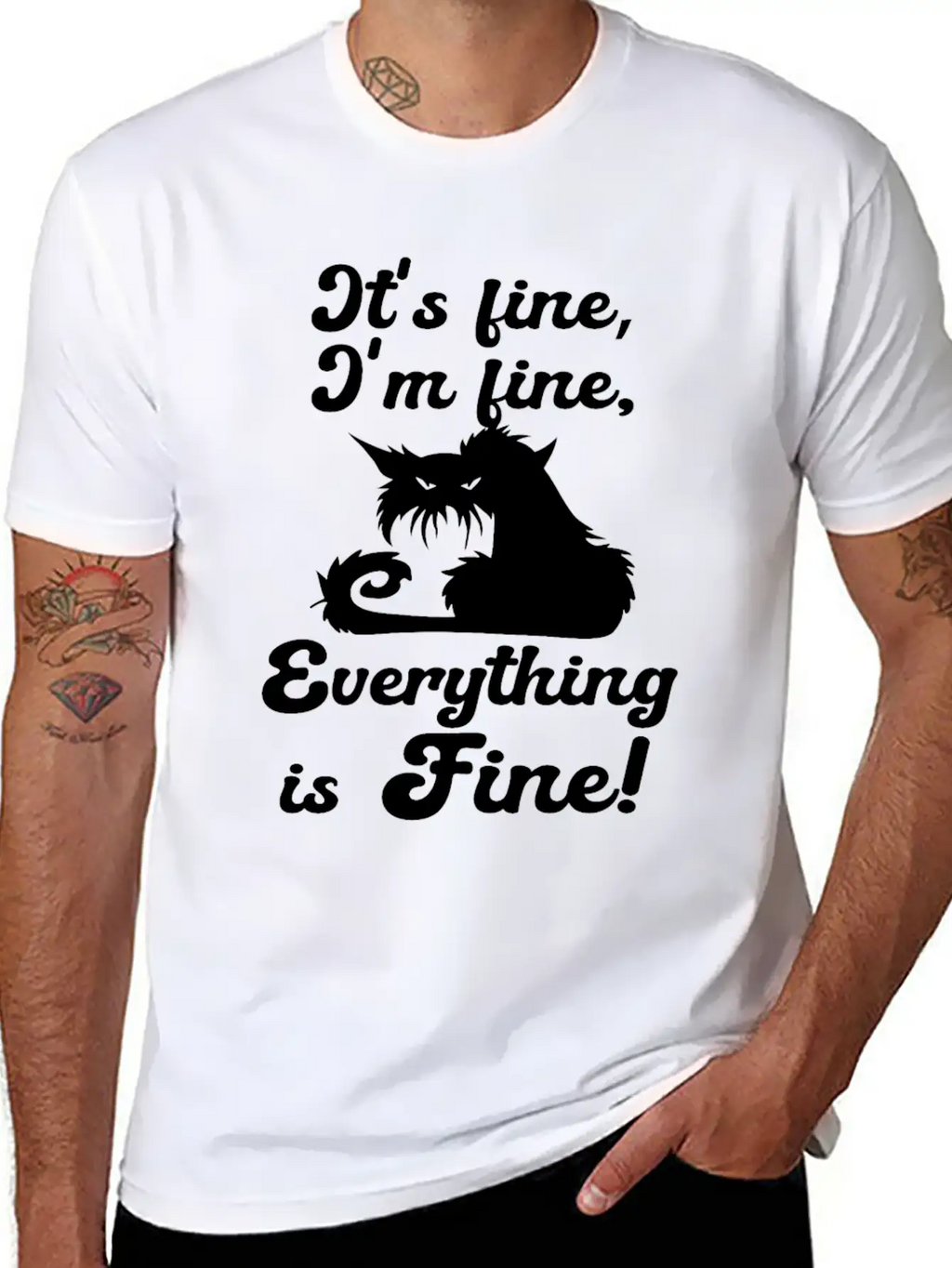 It's Fine, I'm Fine, Everything Is Fine Sarcastic Classic Cotton Tee – Unisex Comfort For Any Season