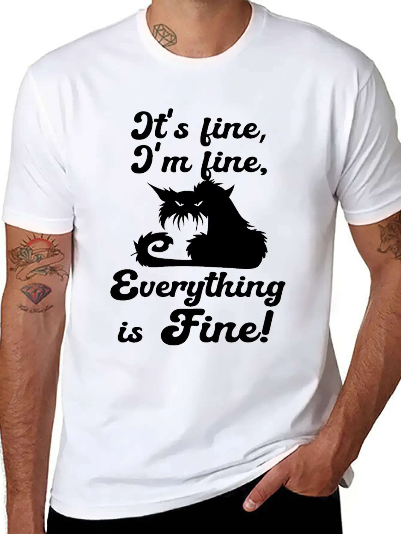 It's Fine, I'm Fine, Everything Is Fine Sarcastic Classic Cotton Tee – Unisex Comfort For Any Season