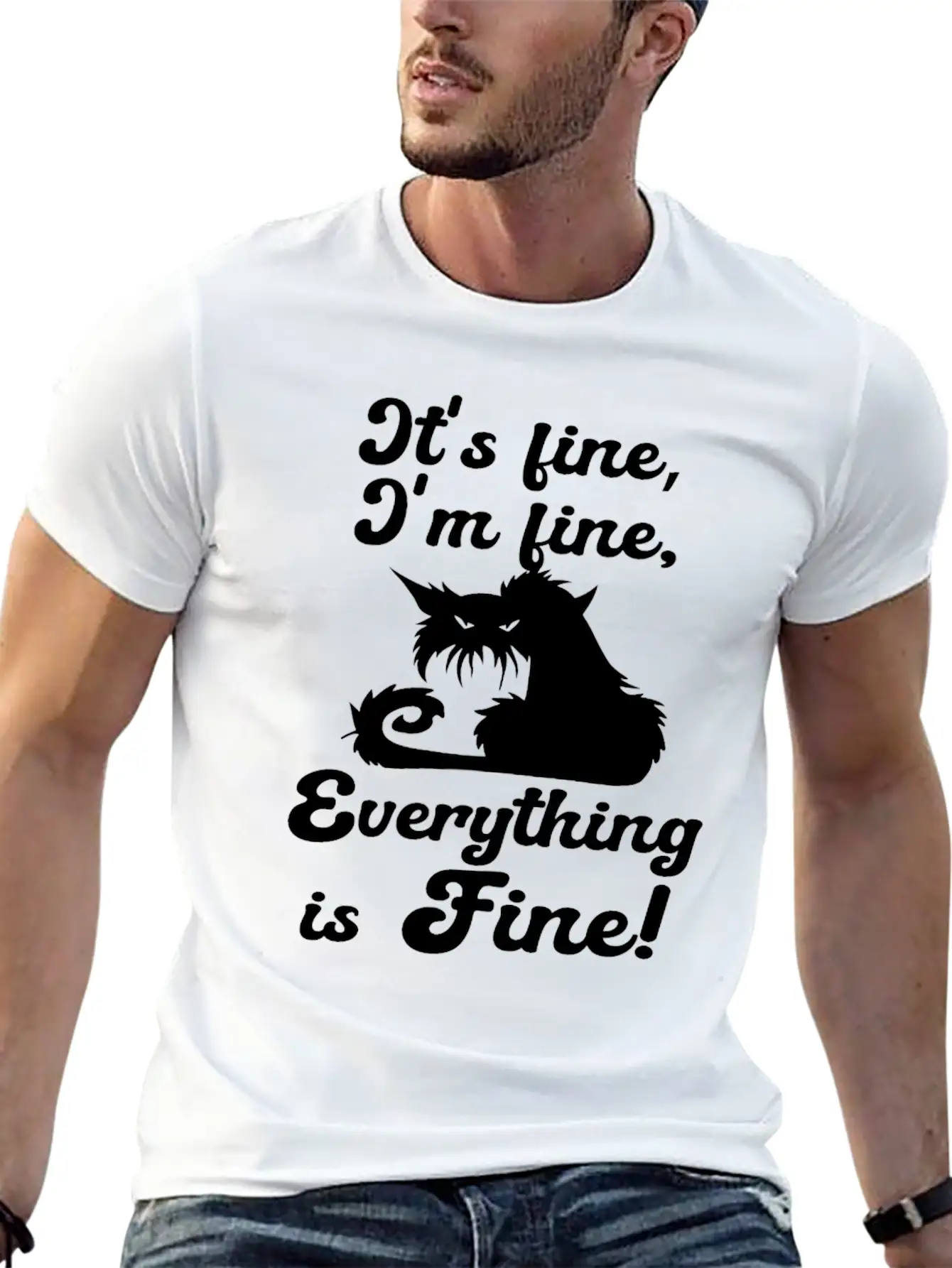 It's Fine, I'm Fine, Everything Is Fine Sarcastic Classic Cotton Tee – Unisex Comfort For Any Season