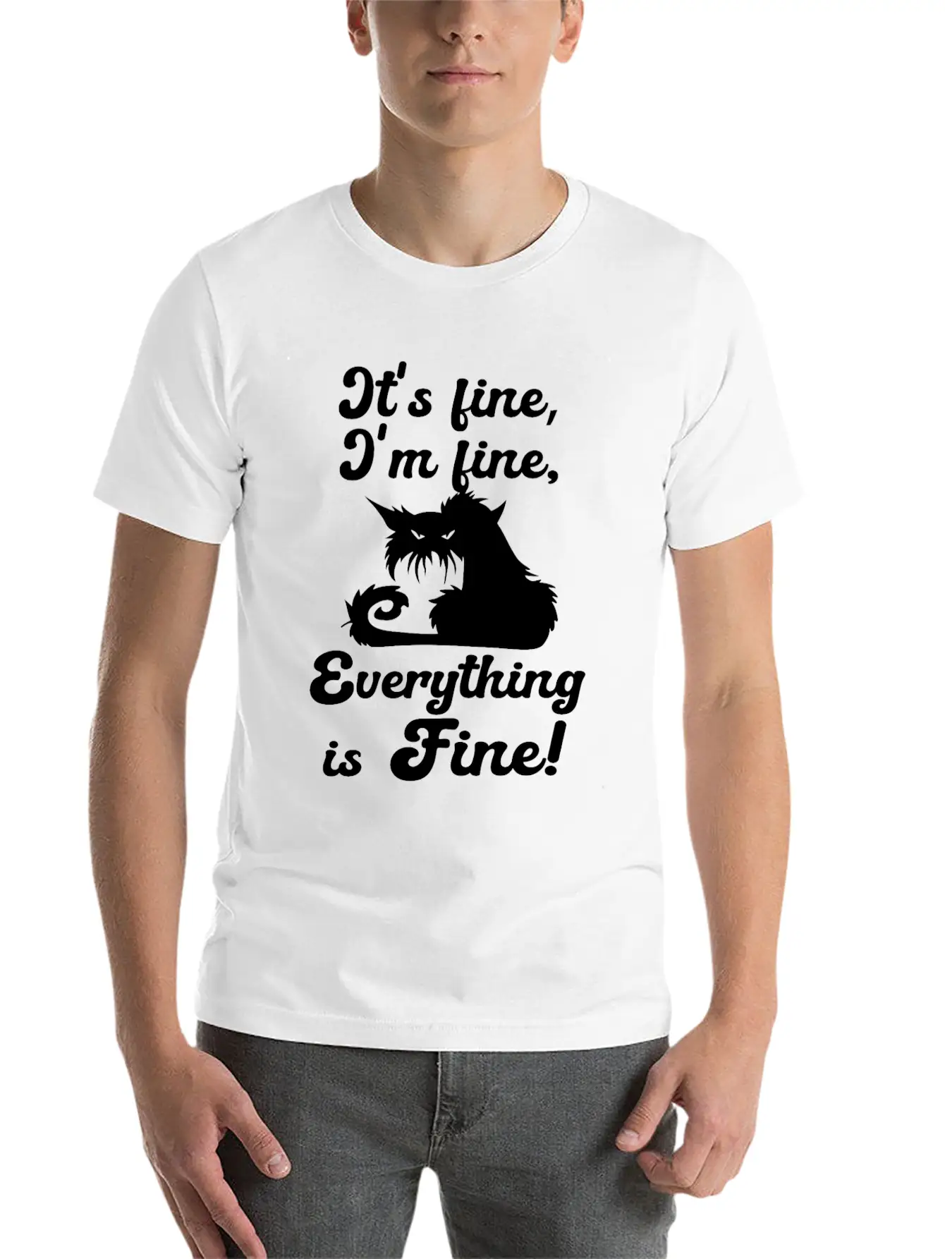 It's Fine, I'm Fine, Everything Is Fine Sarcastic Classic Cotton Tee – Unisex Comfort For Any Season