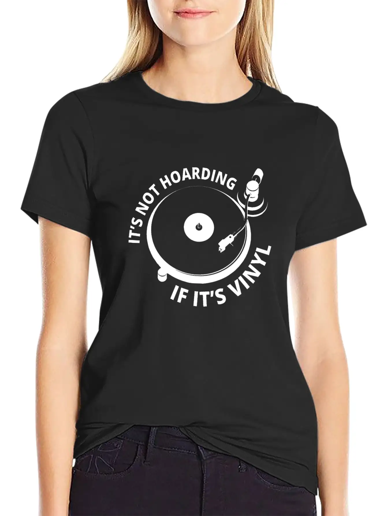 It's Not Hoarding If It's Vinyl I Breathable Graphic T-Shirt – Perfect For Casual Days