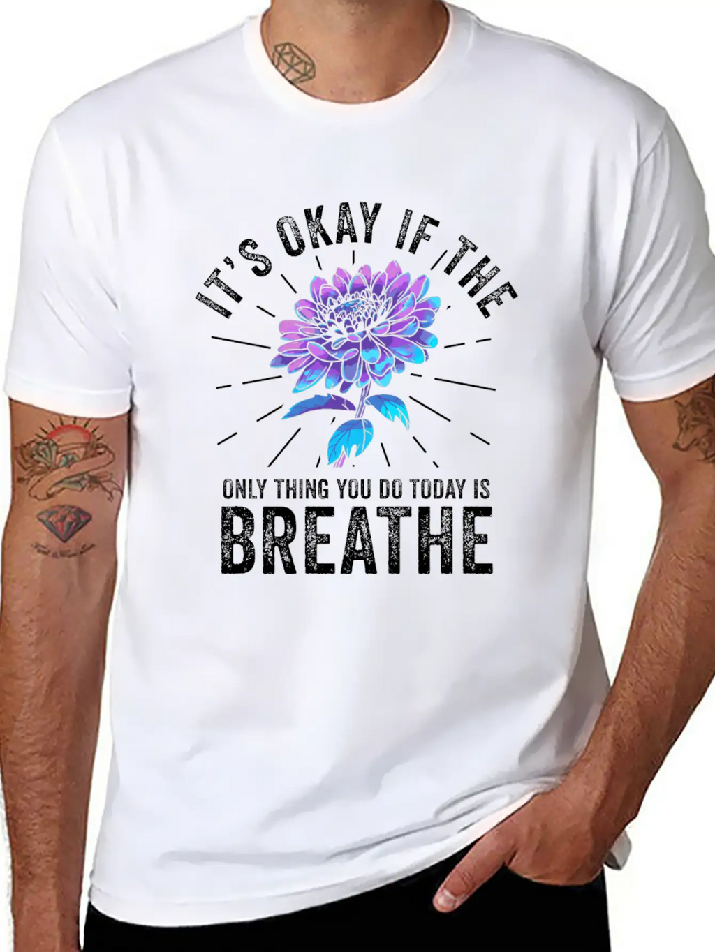 Its Okay If The Only Thing Is Breath Essential Cotton Tee For Daily Outfits – Unisex Style