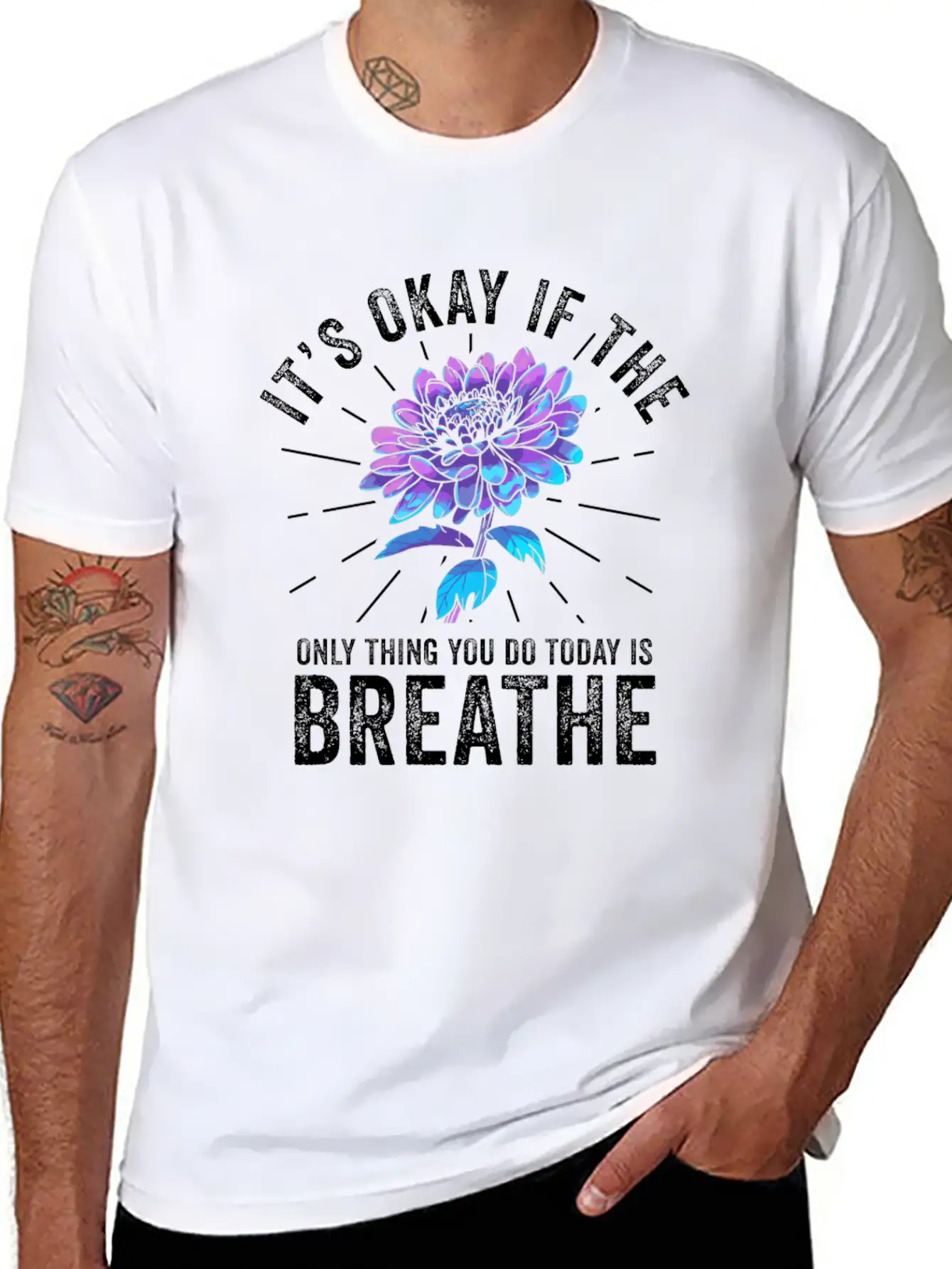 Its Okay If The Only Thing Is Breath Essential Cotton Tee For Daily Outfits – Unisex Style