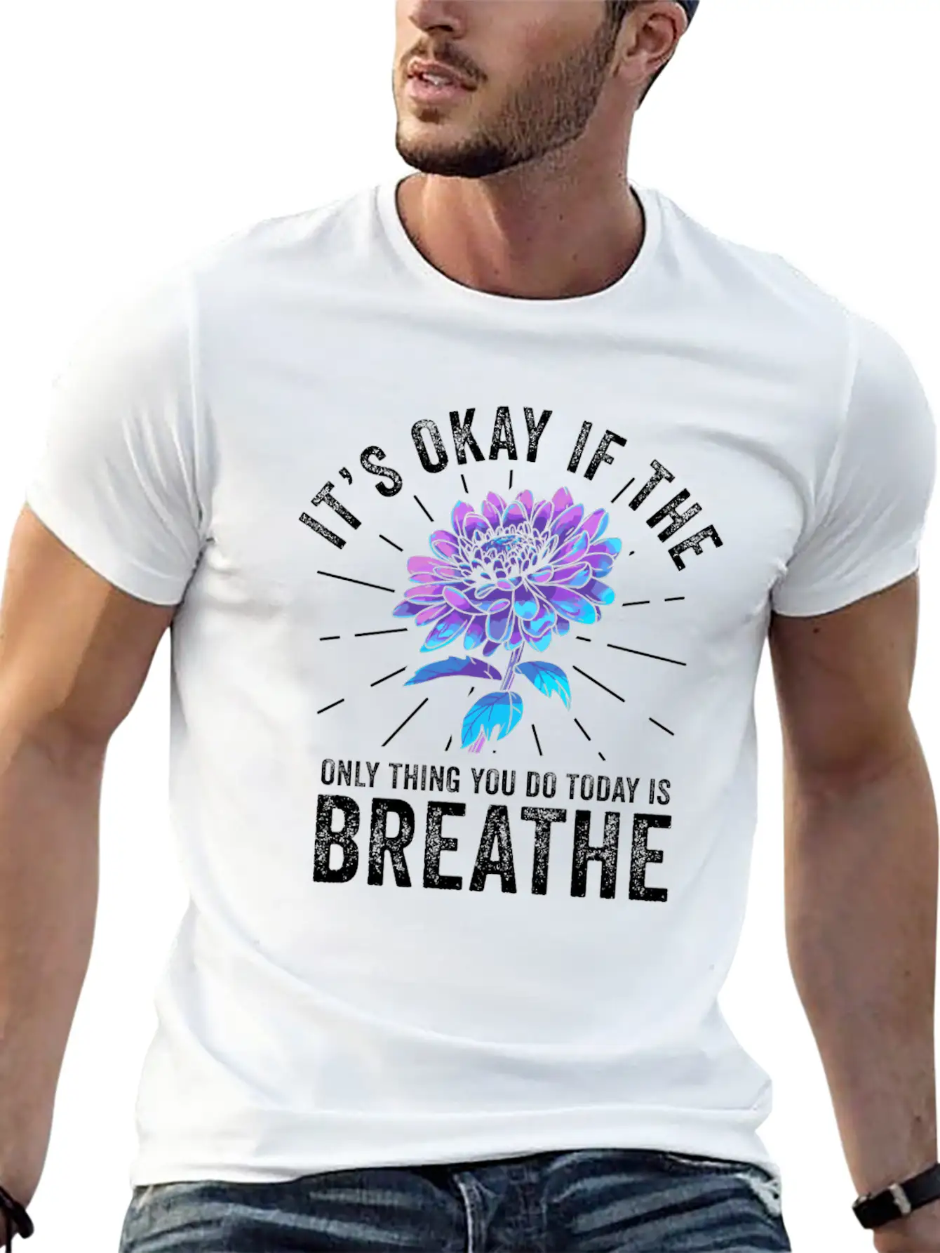 Its Okay If The Only Thing Is Breath Essential Cotton Tee For Daily Outfits – Unisex Style