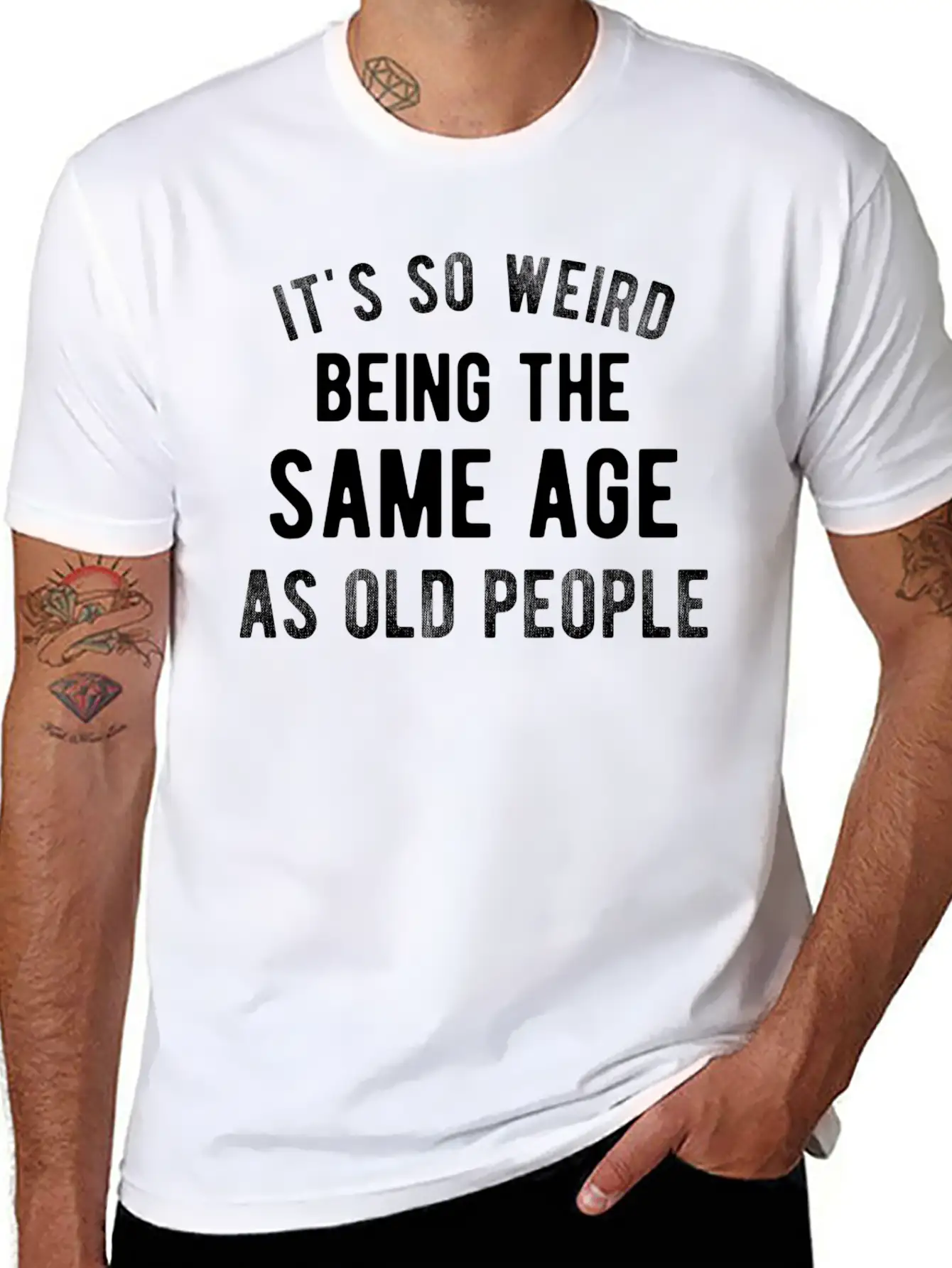 It's So Weird Being The Same Age As Old People Basic Graphic T-Shirt – Daily Comfort In Soft Cotton