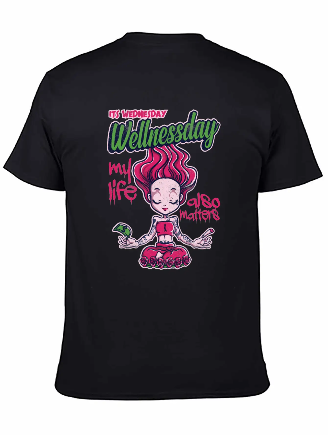 Its Wednesday Wellness Day 2 Basic Graphic T-Shirt – Daily Comfort In Soft Cotton