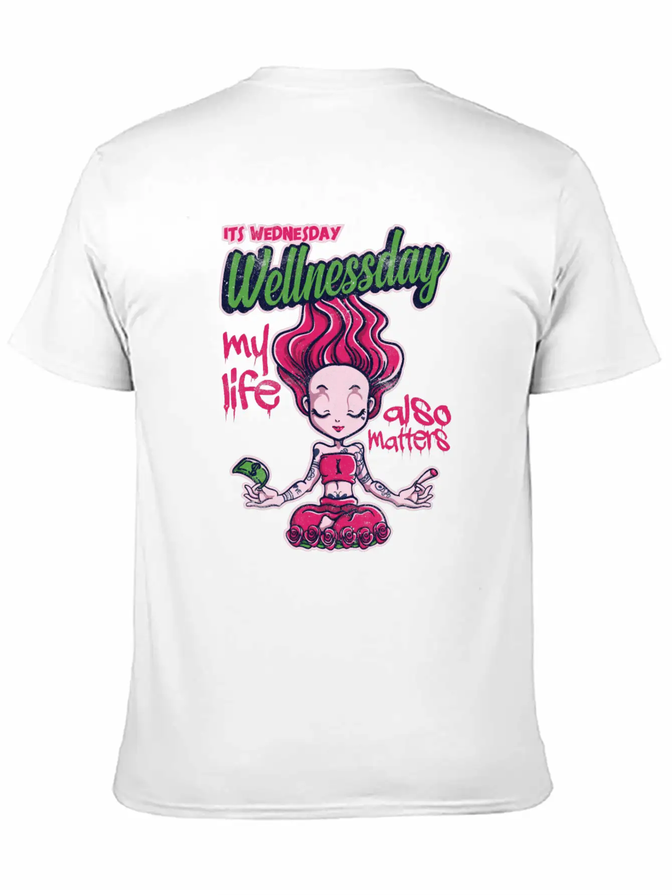 Its Wednesday Wellness Day 2 Basic Graphic T-Shirt – Daily Comfort In Soft Cotton