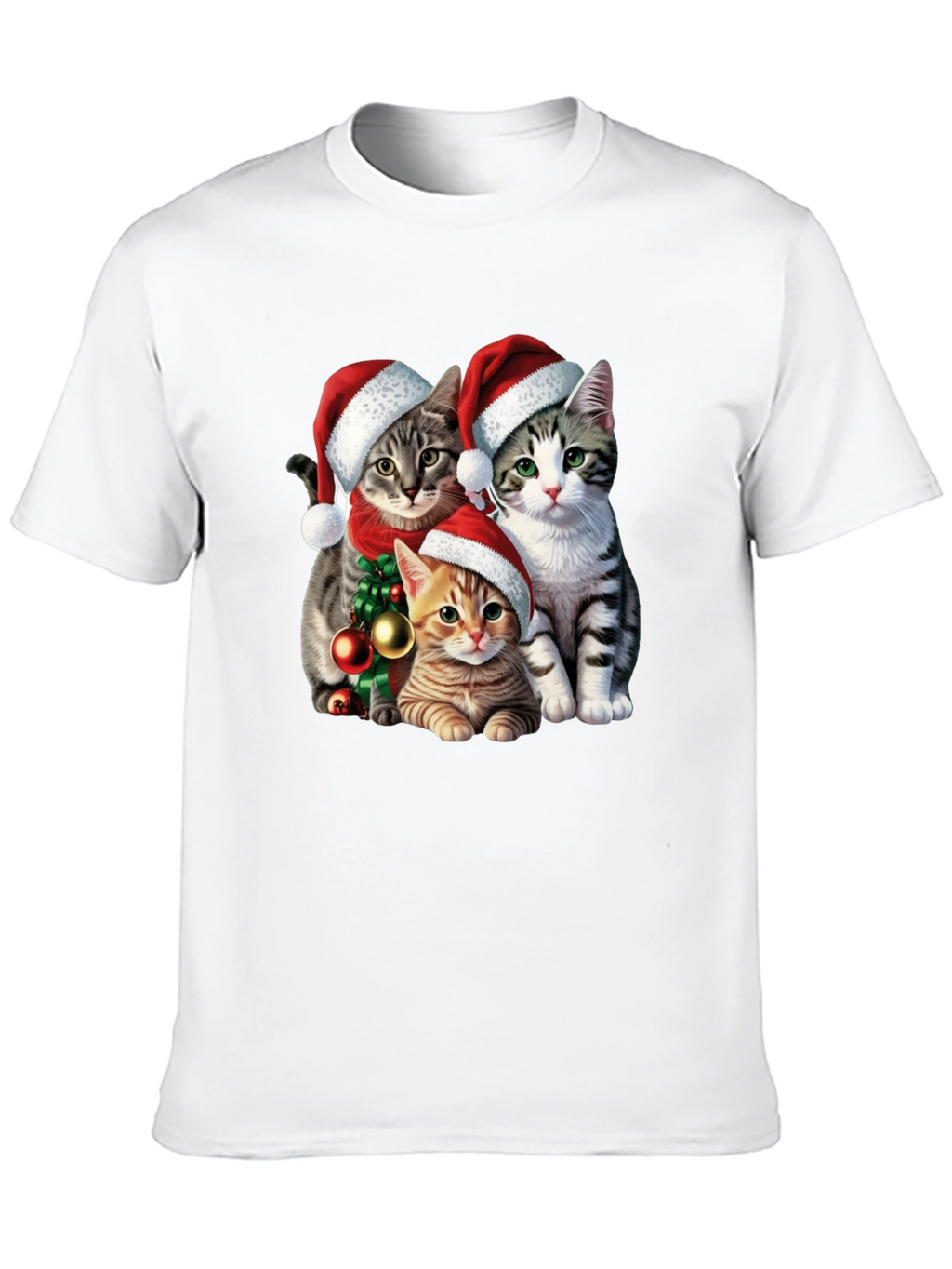 Festive Cat Santa T-Shirt