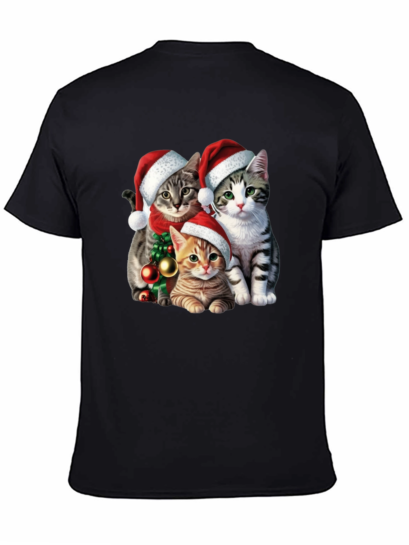 Festive Cat Santa T-Shirt