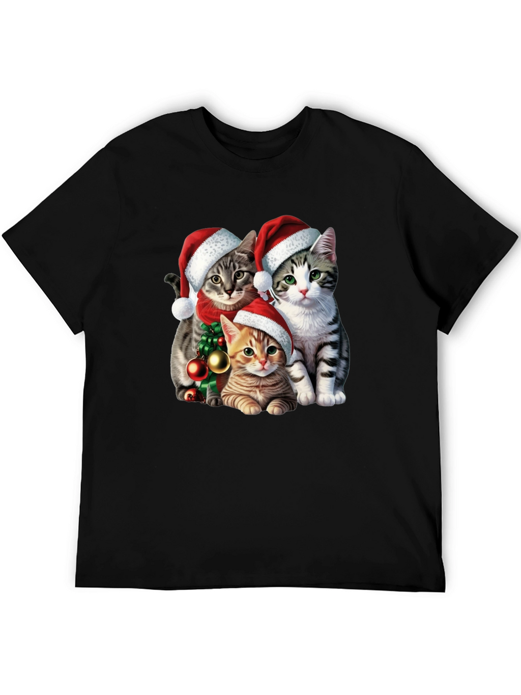 Festive Cat Santa T-Shirt